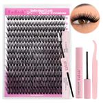 FADLASH 40D 0.07mm D Curl 12-18mm Kit with Bond and Seal, Remover and Tweezers DIY Eyelash Extensions