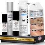 Man Labs Titan Peptide 4-Piece Anti-Aging Mens Skin Care Kit – Wash, Face Serum, Eye Cream, Mens Face Moisturizer – Skin Care for Men – Dark Circles, Wrinkles, Fine Lines – Vitamin C, Niacinamide, HA
