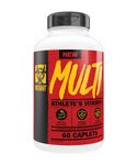 MUTANT Multi Vitamins - Men's Multivitamin for Hardcore Athletes & Body Builders, Supports Muscle Function, Energy Metabolism, Immune Health with 70 Vitamins Minerals Antioxidants (60 Caplets, CA)