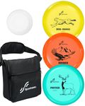 Sportneer Disc Golf Starter Set: Disc Golf Set 3 Pcs with Disc Golf Putter Disc Golf Driver Mid-Range and Mini Disc Marker, Disc Golf Beginner Set with Disc Golf Bag for Beginner Outdoor Backyard Game