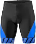 SLS3 Triathlon Shorts Mens - Padded Tri Shorts Mens Triathlon Shorts - 8" Triathalon Shorts, Quick Drying (Black/Blue Stripes, XL)