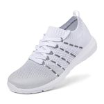 EvinTer Women's Running Shoes Lightweight Comfortable Mesh Sports Shoes Casual Walking Athletic Sneakers White