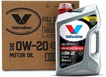 Valvoline Full Synthetic High Mileage with MaxLife Technology SAE 0W-20 Motor Oil 5 QT, Case of 3