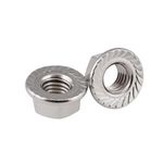 M10 Serrated Flange Hex Nut 10mm Serrated Flange Nuts Hex Zinc Plated Flanged Locknut Head Spinlock Locking Stop Fastener Nut 10Pcs Hex Flange Nuts, M10X1.25 Flanged Lock Nuts with Pad