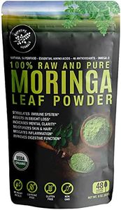 SUPREME HERBALS, 100% Raw and Pure Moringa Leaf Powder. Organic Certified Moringa Leaf. Natural Superfood with Essential Amino Acids, Antioxidants, and Omega 3, 8 oz Resealable Bag.