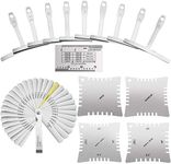 15 Pieces Guitar Luthier Tools Set Including String Action Ruler Gauge, 32 Blades Feeler Gauge, Guitar Radius Gauge, Guitar Notched Radius Gauges, accessories for Guitar and Bass
