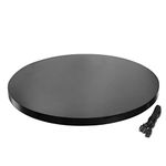 fotoconic Black Electric Motorized Rotating Turntable Display Stand, 24 Inch/60cm Diameter, 180 Lb Centric Loading for Shop Display