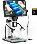 Microware 1000x 8 LED USB Digital Microscope Endoscope Magnifier Camera + Adjustable Stand (7 INCH LED Digital Microscope)