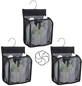 Phying Hanging Mesh Bath Baskets Organizer Storage Shower Caddy College with Hooks for College Dorm Rooms, Gym, Swimming and Travel (3)