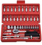 46 in 1 Pcs Tool Kit & Screwdriver and Socket Set Multi Purpose Combination Tool Case Precision Socket Set