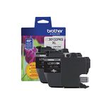 Brother Genuine LC30132PKS 2-Pack High Yield Black Ink Cartridges, Page Yield Up to 400 Pages/Cartridge, LC3013