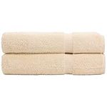 Bare Cotton 847-102-01 Luxury Hotel and Spa Towel 100-Percent Genuine Turkish Cotton Bath Sheets-Beige-Dobby Border-Set of 2