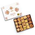 ASHA SWEET CENTER Baklava Assorted Sweets 500 Gram Tin Box | Premium Sweets Perfect For Gifting And Snacking | Turkish Delight Made With Fresh Ingredients