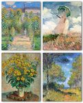 Claude Monet Set of 4 Fine Art Paintings Famous Artwork Wall Art Bedroom - Impressionist Art Posters | Claude Monet Aesthetic Posters Wall Prints for Dining Room Wall Decor Living Room Wall Posters (8x10 Unframed)