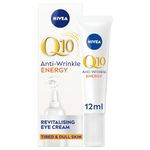 NIVEA Q10 Anti-Wrinkle Energy Revitalising Eye Cream (15 ml), Fast-Absorption Eye Cream for Brighter Complexion, Vitamin C Eye Cream to Reduce Appearance of Dark Circles