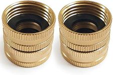 Twinkle Star 2 Pack 3/4" Brass Garden Hose Connector with Dual Swivel