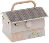 Hobby Gift Novelty Sewing Box – Craft & Hobby Storage Basket, Accessories Tray, 9.5 x 8.3 x 11.4" - Bee Hive