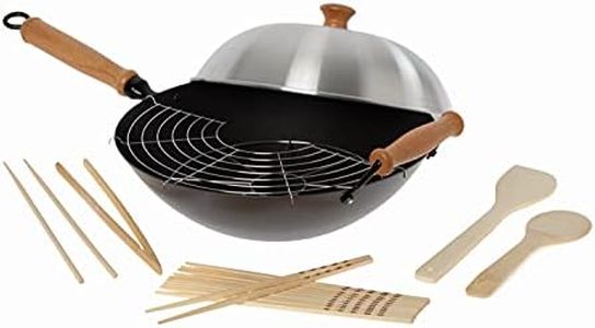 Joyce Chen 22-9938, Pro Chef 14 Inch 10 Piece Excalibur Non-Stick Wok Set