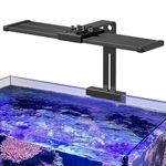 hygger 24/7 Mode Reef Aquarium Light White Blue U-V LEDs with 4 Channels Dimmer Timer Saltwater LED Light for LPS/Soft Coral/Fish Only Tank 24'' 30 Minutes Ramp Up & Down