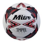 Mitre Impel Evo Football | Durable Training Ball | Hyperseam Technology, White/Black/Bib Red, 3