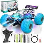 BFUNTOYS RC Cars,Remote Control Car RC Truck for Kids Boys Ages 4-7 8-12 Adults Toddler, Off Road Radio Controlled Toy with LED Lights,20KMH,40Mins,2.4Ghz