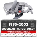 T1A Interior Left Driver Side Front or Rear Door Handle Compatible with Chevy and GMC 1995-2000 K 1500 Silverado, Suburban, Tahoe, Blazer and Jimmy, Gray Color, T1A-GM-15708043