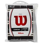 Wilson Pro Overgrip Comfort 12 Pack - Black - Tennis Overgrip