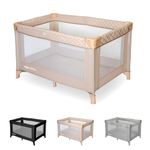 My Babiie Travel Cot - Lightweight, From Birth to 15kg, Easy Fold & Compact, Travel Bag, 120cm x 60cm Padded Mattress - Blush Pink