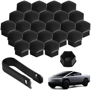 24PCS Lug Nut Covers Caps for Tesla Cybertruck Model Y Model 3, 21MM Waterproof Hub Screw Caps with Removal Tool, Matte Black