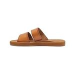 Roxy Women's Coastal Cool Strappy Slide Sandal, Tan 233, 7