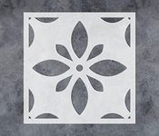 GSS Designs Floor Stencils Wall Stencils for Painting 12x12Inch Large Tile Stencils for Painting Walls Paint Stencils for Walls and Floors Concrete Stencils for Patio, Milky White