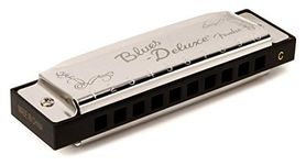 Fender Blues Deluxe Harmonica, Key of C, 10 Holes, Nickel Chrome, Includes Case