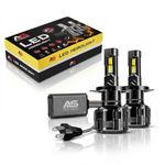 AUTO SNAP Premium 380W H4 Car LED Bulbs Lumen Super Bright LED Headlight Conversion Kit 6500K Cool White with Ballast 2 Year Warranty Set of 2 H4