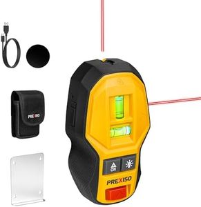 PREXISO 2-in-1 Rechargeable Magnetic Stud Finder with Cross-Line Laser Level, Compact Line Lasers with LED Bubble Vials for Accurate Marking, Stud Detector Wall Scanners for Hanging Frames & Pictures