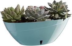 DECOPOTS Oval Self-Watering Pot for