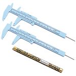 Mary Paxton 2PACK Microblading Eyebrow Ruler,Makeup Measure Eyebrow Guide Ruler Permanent Tools Calipers Tattoo Eyebrow Line Lip Double Scale Tattoo Stencils Sliding Gauge