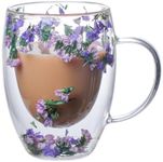 Dried Flower Double Wall Glass Cup,