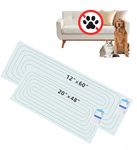 2 Pieces Pet Shock Mat for dogs and cats Upgraded, Scat Shock Pad for Pets Training Indoor, Electric Repellent Mat Keeps Pets off Couch, Sofa, Counter & Bed (Two Pieces: 1 x 60" * 12" + 1 x 48" * 20")