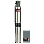 Red Lion RL12G10-3W2V 4-inch Submersible Deep Well Pump with Control Box, 1 HP, 12 GPM, 3-Wire, 230 Volt, Steel, 14942407
