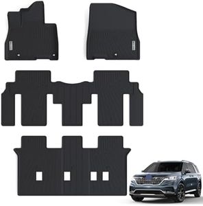 WAYIDSS Floor Mats for Kia Carnival 2022 2023 2024, 3 Rows Full Set(Only Fits 8 Seats Models.Fits LX w/seat Package, EX and SX. Does NOT fit Prestige Models),TPE All Weather Car Floor Liners