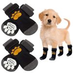 Dog Claw Socks,2 Pairs Socks for Dogs Dog Socks with Grips Dog Paw Protectors Dog Socks Paws Stop Licking Paw Protectors for Dogs Anti Slip Dog Socks for Puppy Dog Wear Hardwood Floors Walking