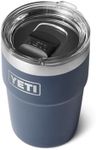 YETI Rambler Cup, Vacuum Insulated Stainless Steel Stackable Cup with Magslider Lid, Navy, 16 oz (473 ml)