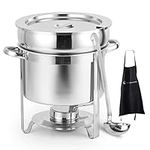 11 Qt Soup Chafer Stantion With Water Pan Contemporary Marmite, Includes Fuel Holder