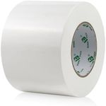 BOMEI PACK White Duct Tape Reinforced 100mm x 50m Waterproof Heavy Duty Wide white Cloth Duct Gaffer Tape for Ducts Fixing Repairing,craft DIY