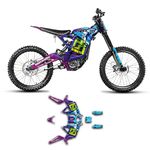 Kungfu Graphics Custom Decal Kit for Surron SUR-RON Dirt Bike, Light Bee X LBX with DNM Fork, Blue Purple, SRX17N088-KO