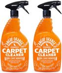 ANGRY ORANGE Carpet & Upholstery Cleaner, 24oz of Foaming Solution Effective on a Variety of Stains Leaving Behind a Pleasant Citrusy Scent (2 Pack)