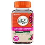 Align Women's Health Prebiotic + Probiotic Gummies, Helps Prevent Urinary Tract Infections, Cranberry Flavoured, 50 Gummies