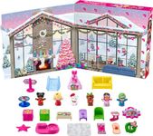 Fisher-Price Little People Barbie Advent Calendar and Toddler Playset, 24 Christmas Figures and Play Pieces, HMK85