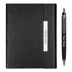 The Wallet Store Personalized Elegenza Black Diary & Pen Writing Set | With Name | Best Gift For Men & Women | Corporate Gift Set | Useful Gift Set For Personal & Office Use