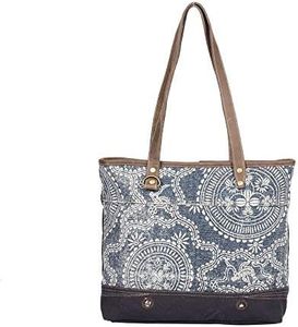 Myra Bag Sapphire Upcycled Canvas Tote Bag S-1323